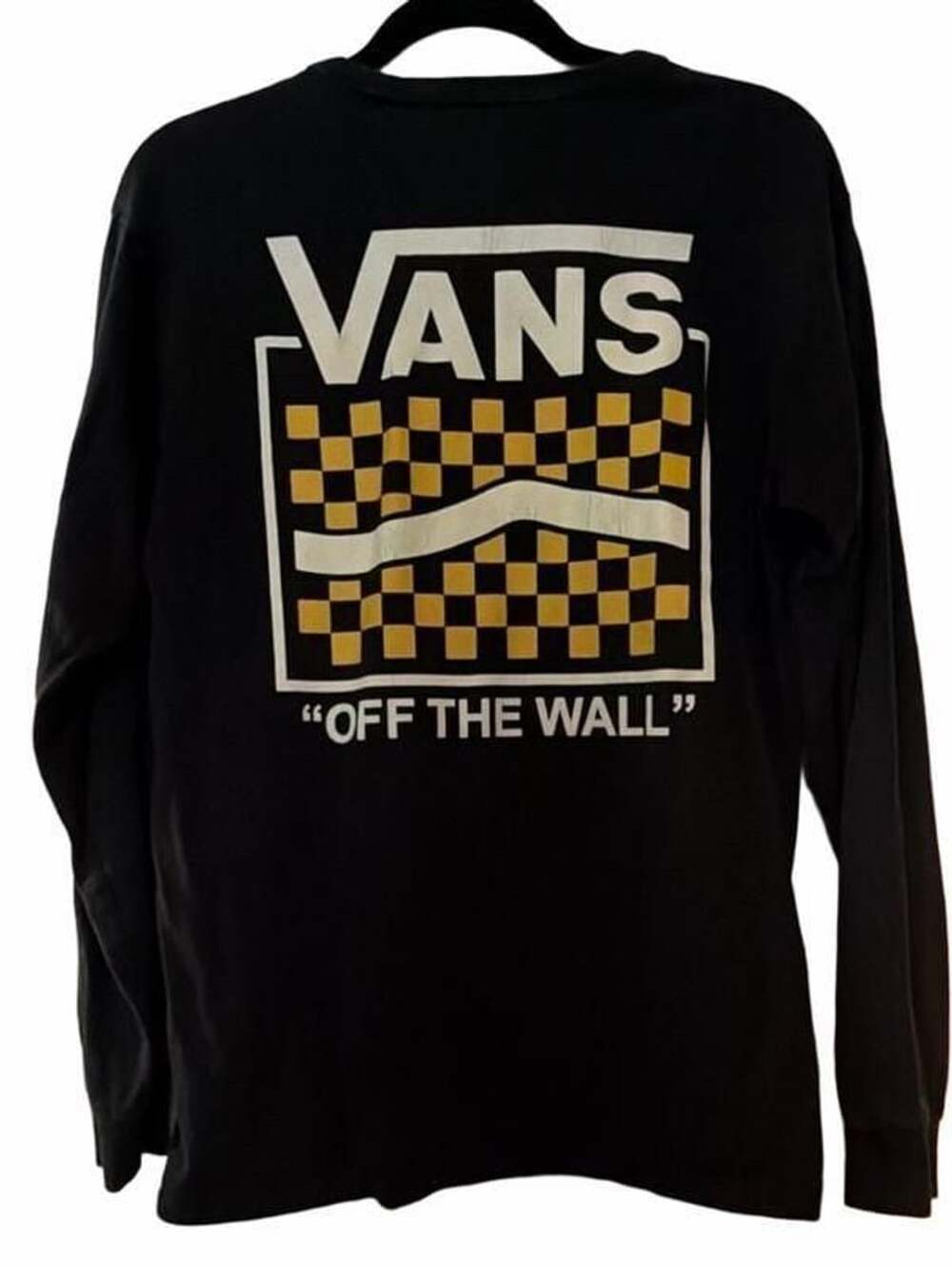 Vans Off The Wall Long Sleeve Size Medium Black